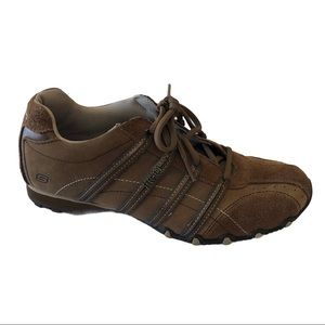 Sketchers Biker Shoes Womens Leather Brown